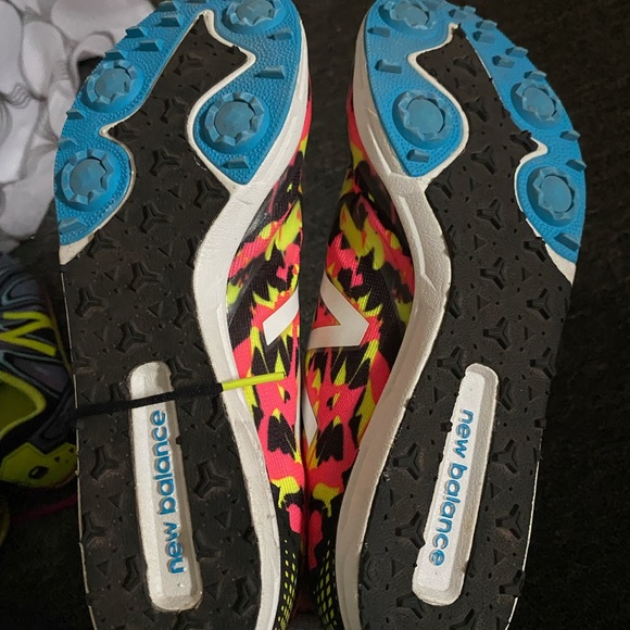 Multicolor, size 8 New Balance Racing flats - Picture 2 of 3
